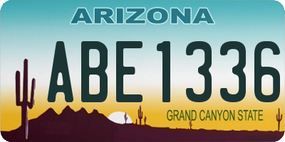 AZ license plate ABE1336