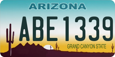 AZ license plate ABE1339
