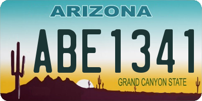 AZ license plate ABE1341