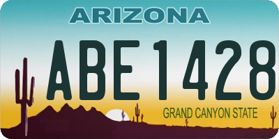 AZ license plate ABE1428