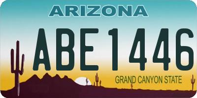 AZ license plate ABE1446