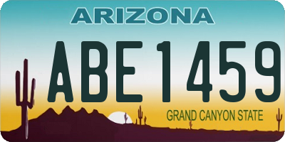 AZ license plate ABE1459