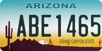 AZ license plate ABE1465