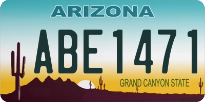 AZ license plate ABE1471