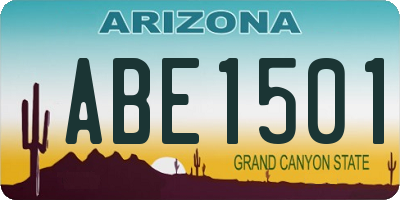 AZ license plate ABE1501