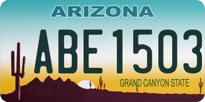 AZ license plate ABE1503