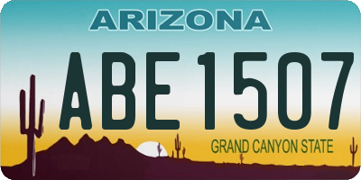 AZ license plate ABE1507