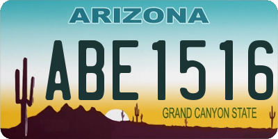 AZ license plate ABE1516