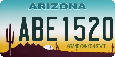 AZ license plate ABE1520