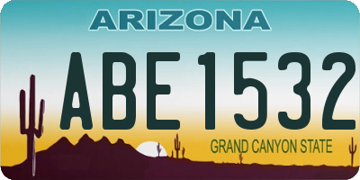 AZ license plate ABE1532