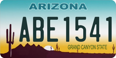 AZ license plate ABE1541