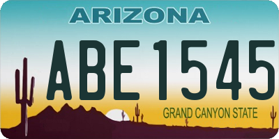 AZ license plate ABE1545