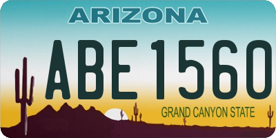 AZ license plate ABE1560