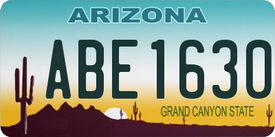 AZ license plate ABE1630