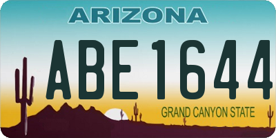 AZ license plate ABE1644