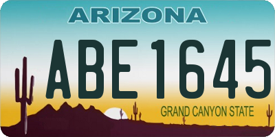 AZ license plate ABE1645