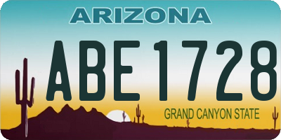 AZ license plate ABE1728