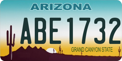 AZ license plate ABE1732
