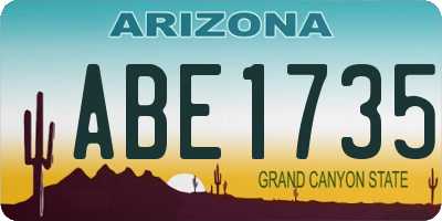 AZ license plate ABE1735