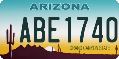 AZ license plate ABE1740
