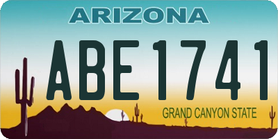 AZ license plate ABE1741