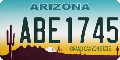 AZ license plate ABE1745