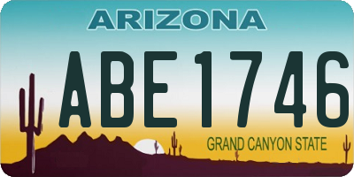 AZ license plate ABE1746