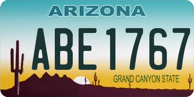 AZ license plate ABE1767