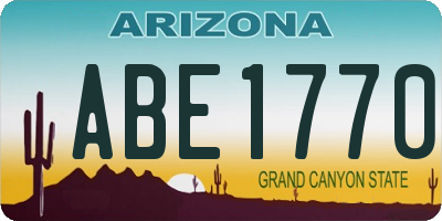 AZ license plate ABE1770