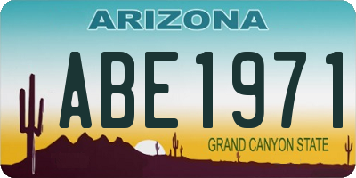 AZ license plate ABE1971