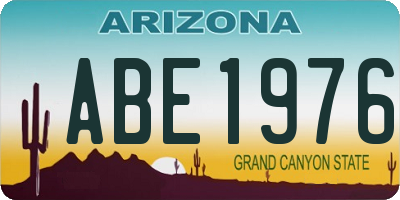 AZ license plate ABE1976