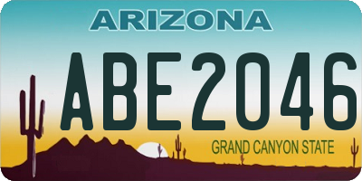 AZ license plate ABE2046