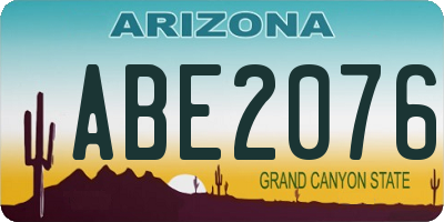 AZ license plate ABE2076