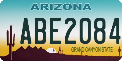 AZ license plate ABE2084