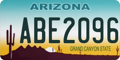 AZ license plate ABE2096