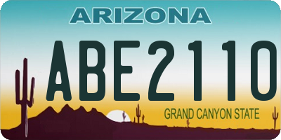 AZ license plate ABE2110