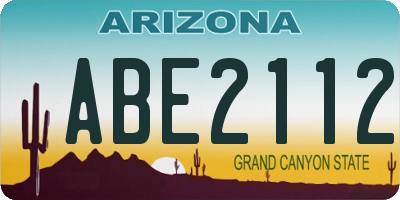AZ license plate ABE2112