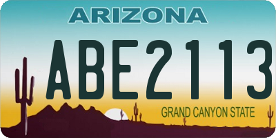 AZ license plate ABE2113