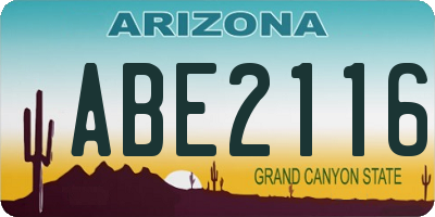 AZ license plate ABE2116