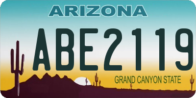 AZ license plate ABE2119