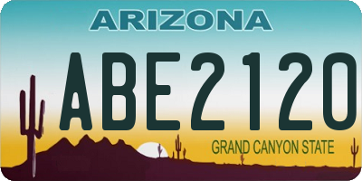 AZ license plate ABE2120