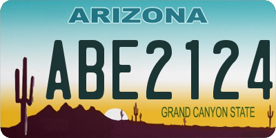 AZ license plate ABE2124