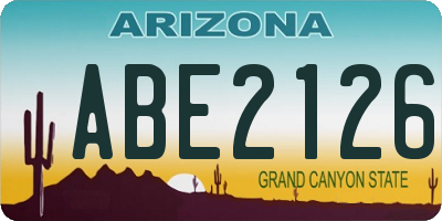AZ license plate ABE2126