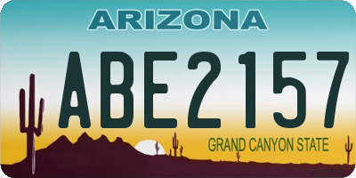 AZ license plate ABE2157