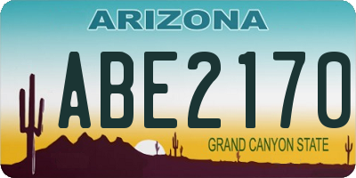 AZ license plate ABE2170