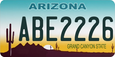 AZ license plate ABE2226