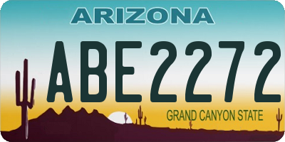 AZ license plate ABE2272