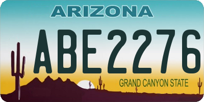 AZ license plate ABE2276