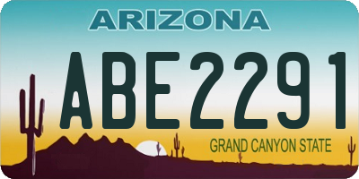 AZ license plate ABE2291