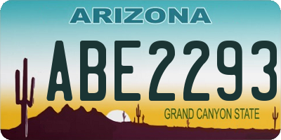 AZ license plate ABE2293
